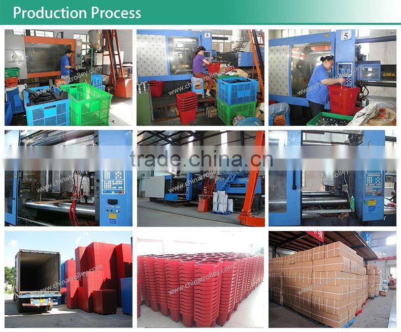 2016 hot selling red supermarket plastic shopping grocery basket JS-SBN02-AM-01