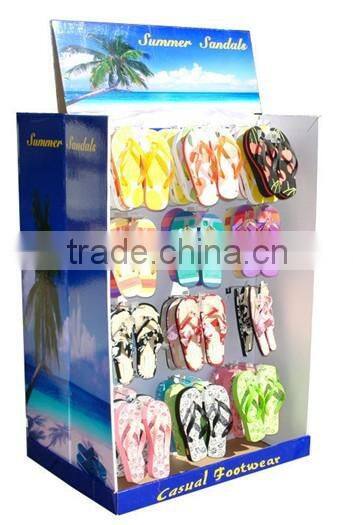 POS Corrugated Cardboard Shoe Store Display Racks