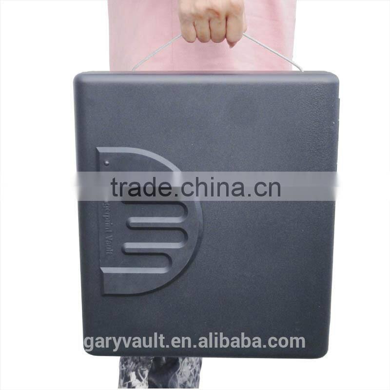 Wholesale- MS550 Micro Vault Biometric Fingerprint Car Gun Pistol A4 Office Document Portable Security Storage Steel Safe Box