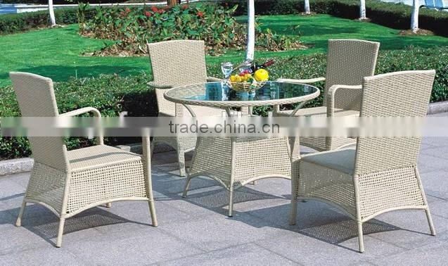 rattan dining table with aliminum leg outdoor furniture cocktail table