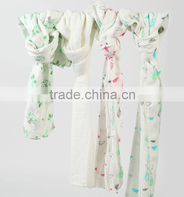 70%bamboo 30%cotton fabrics bamboo muslin wraps baby diapers made in China
