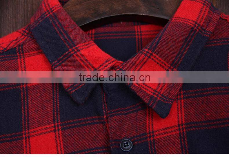 OEM 2015 new product from china factory,high quality women fashion plaid shirt