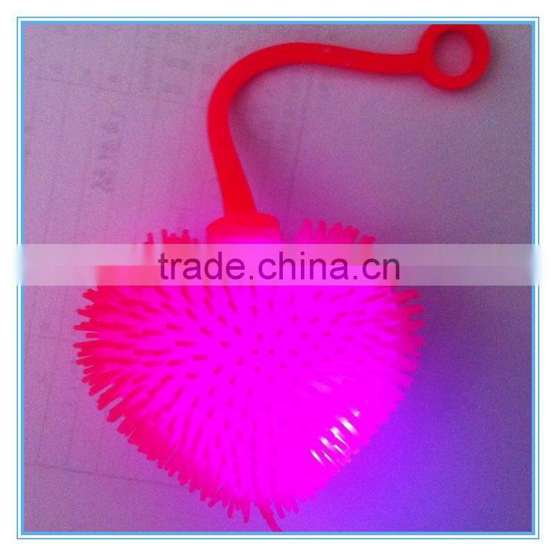 Valentine's day puffer ball,heart shape squishy ball,spiky puffer ball
