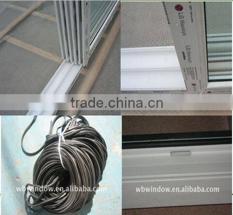 lastest plastic frame and double glass sliding style pvc windows