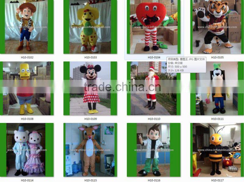 2015 lovely animal mascot costume / kids popular mascot costume for sale