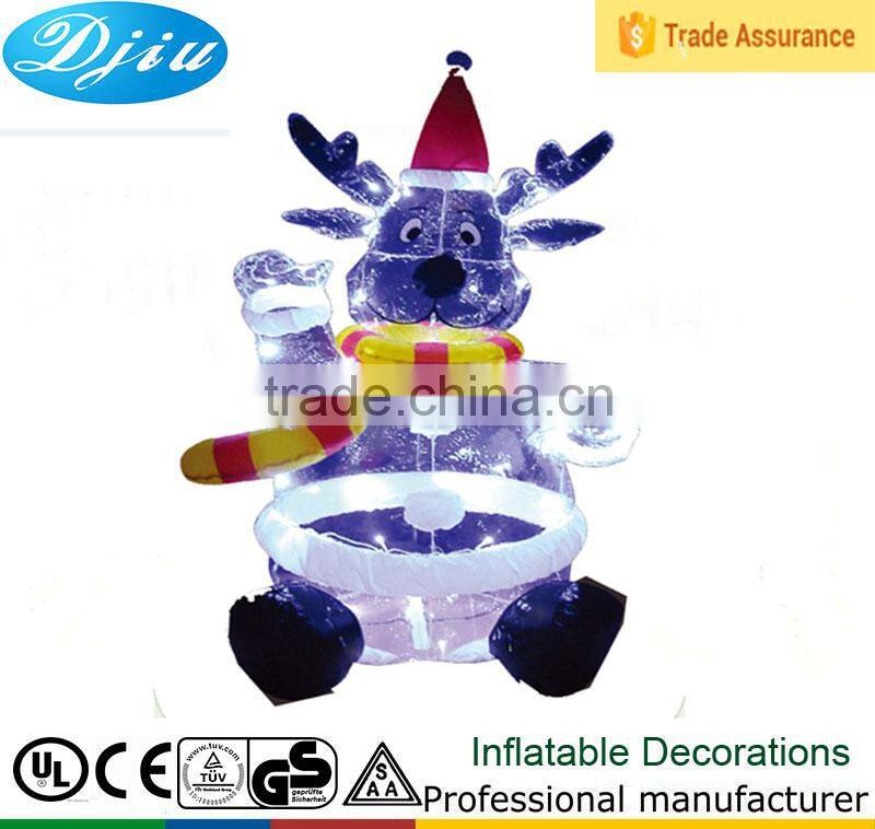 DJ-545 christmas decoration inflatable japanese bear teddy with led light outdoor
