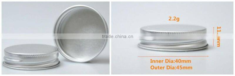 Factory Customized screw aluminum lids for glass jars 43mm