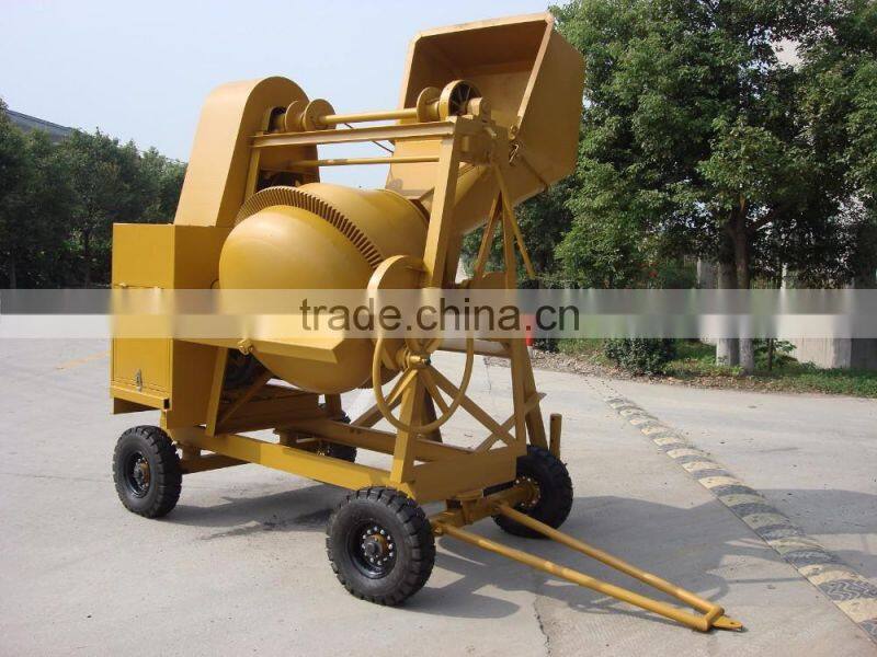Tilt Drum Concrete Mixer with Mechanical Hopper