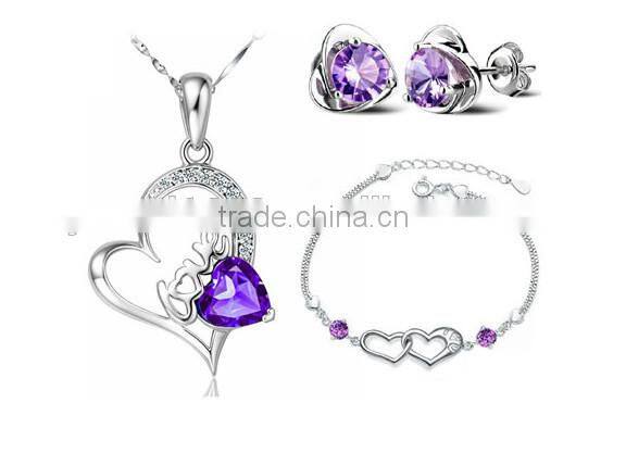 Pretty Style 925 Silver Silver Jewelry Ladies Wholesale Costume Jewelry Sets