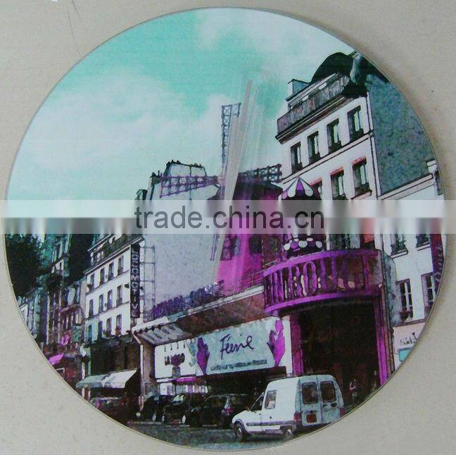 decorative glass wall mounted clock