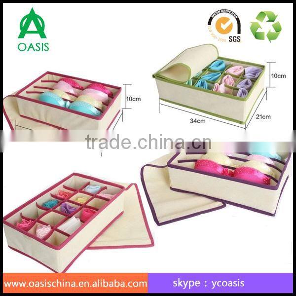 Foldable Non-Woven 15 Socks Underwear Storage/15 grid underwear socks storage organizer