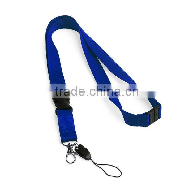 Blue polyester neck lanyard for sale