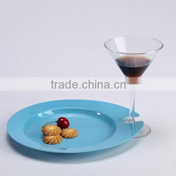 100% Melamine Plastic Wine Glass Holder Plate