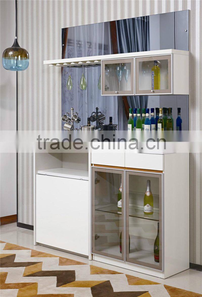 Modern functional high glossy white wooden dining table in dining room set furniture / dining table/dining chair