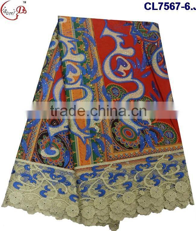 CL7567 fancy lace pattern embroidery lovery fashion design popular series high quality wax stone lace on purchasing promotion