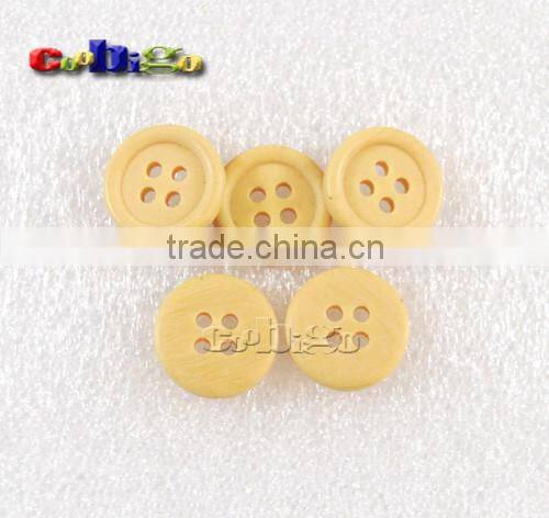 15mm(24L)Dia Imitation Wood Resin Buttons 4 Holes Sewing Craft DIY Accessories For Hap Bag Shoe Garment #FLN003-15A