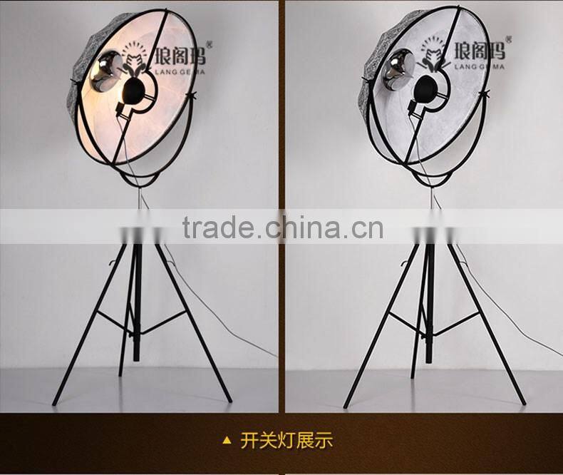hot sell sailing searchlight paper lamp shades for modern tripod wooden floor lamp F4043