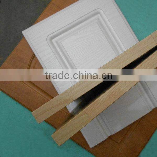 China cheap white gloss pvc mdf kitchen cabinet doors