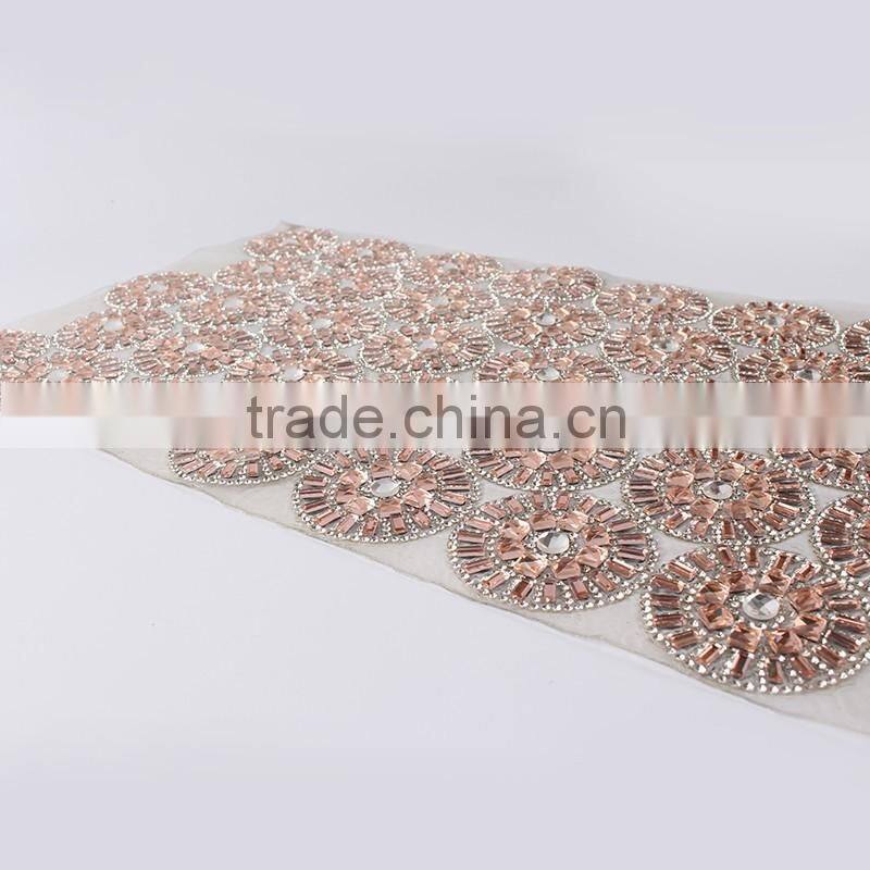 YIWU xiumao factory rhinestone trimming mesh supplier aluminium mesh rhinestone
