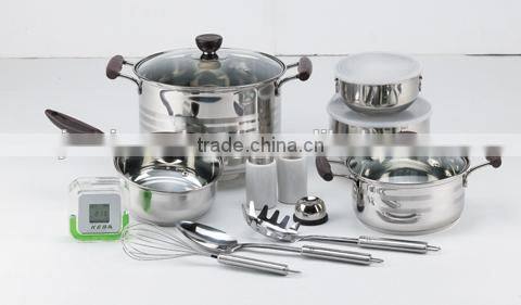15pcs importers of stainless steel kitchenware/chinese kitchenware