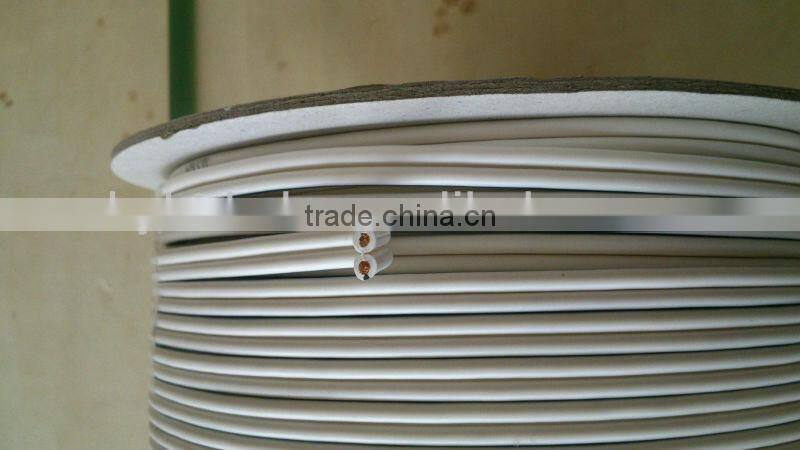 high quality 2 core flat speaker cable with color line