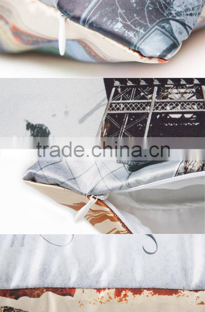 HOT SALE custom design digital printing high quality cotton linen pillow case