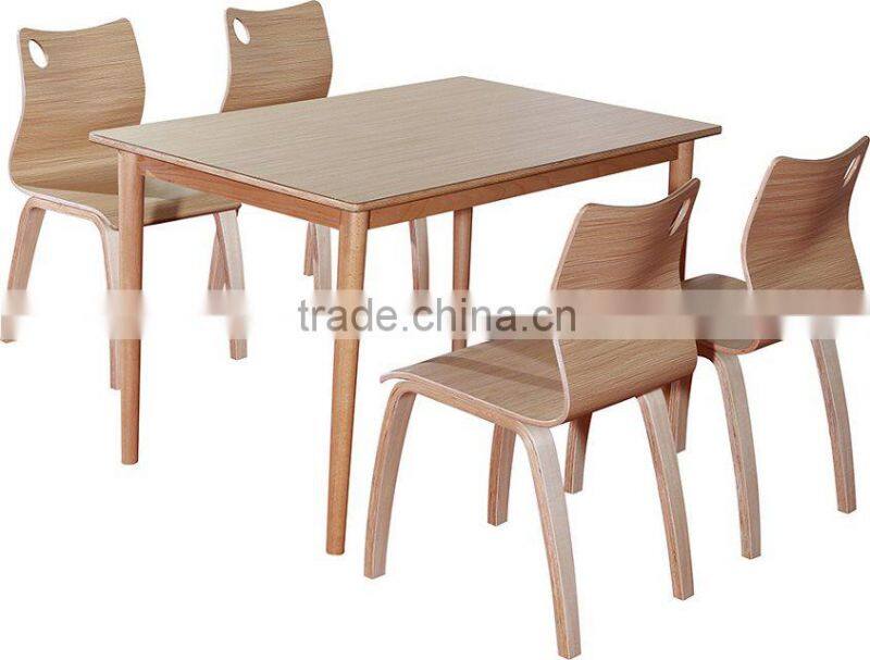 Brief and fashion design wooden snack bar chairs