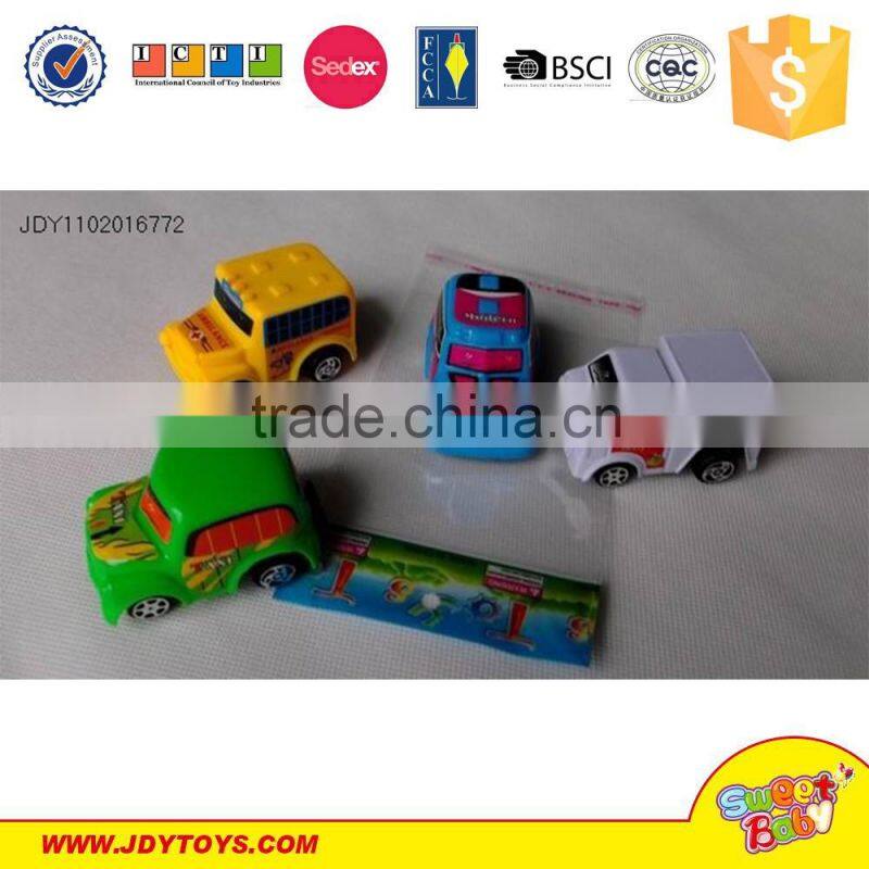 Defferent design promotion 5CM Solid and transparent color pull back cartoon car toys for kids