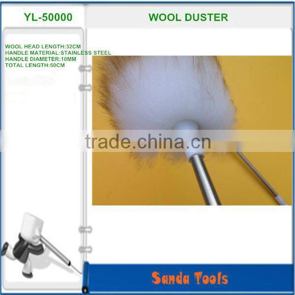 house cobweb cleaning lambwool duster with stainless steel handle