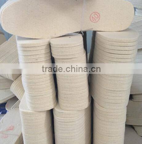 natural white soft and warm felt insole