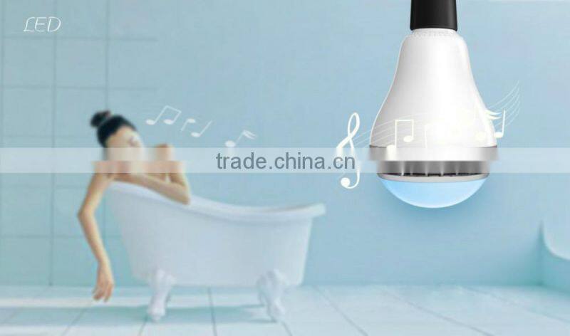 Creative smart bluetooth speaker with led light bulb