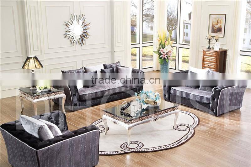 new classic style sofa with buttons fabric sofa set Hot-Sale Living Room sofa