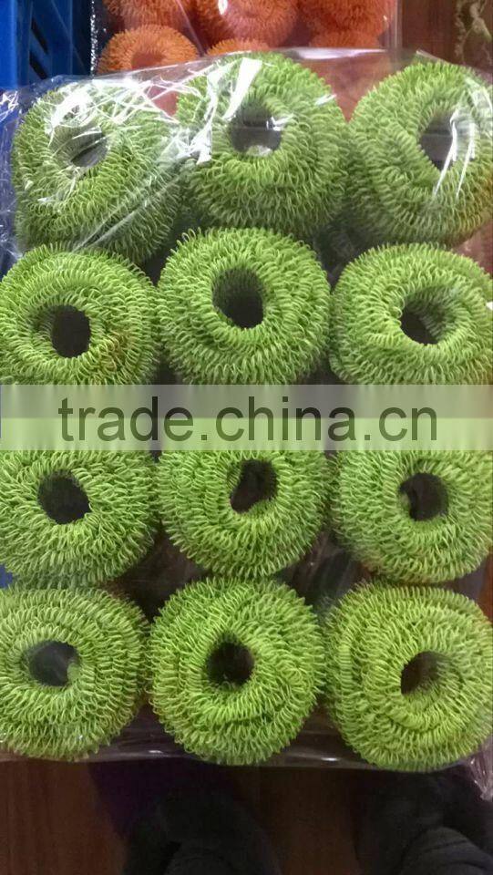 Muti-purpose new product Polyester fiber scourer Household cleaning item