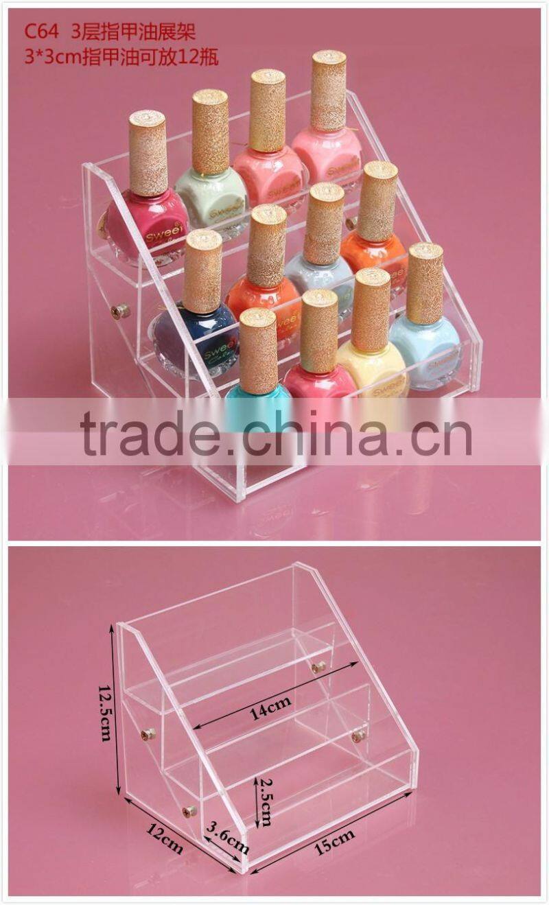 Acrylic Clear Nail Polish Storage Box Plastic Display Box for nail polish