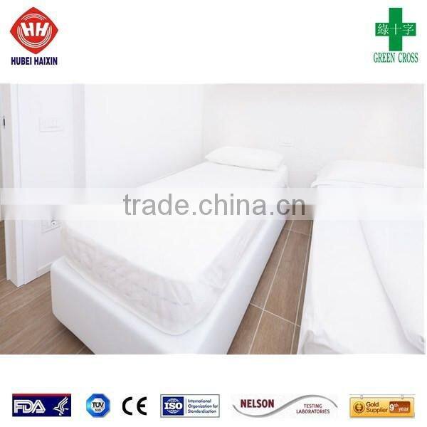 Disposable non woven bed sheet +bed cover with elastic for hospital use