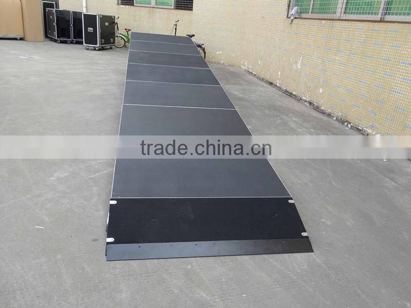 instal moving aluminum install portable stage riser