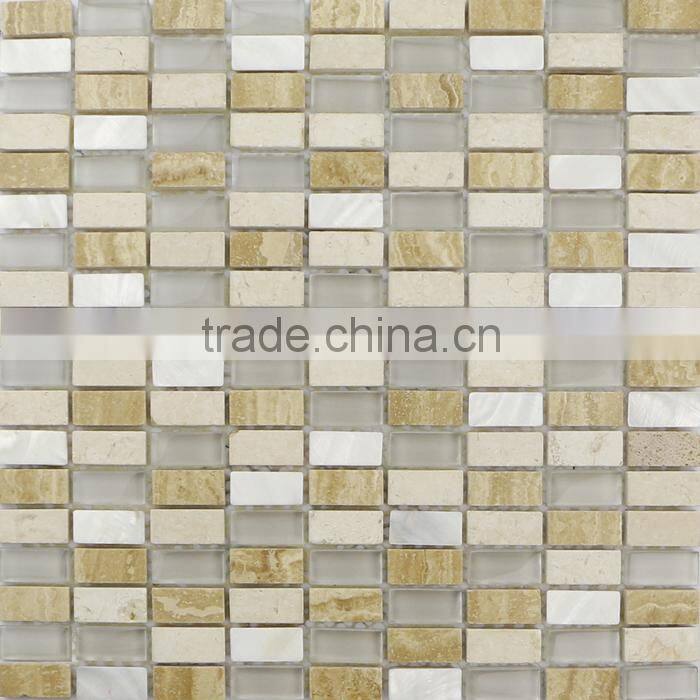 Wall Tile and Bordered Tile Crystal Glass Mosaic Tile GS1532