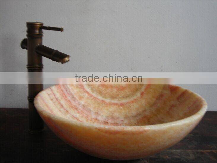 2015 Hot Sale Eco-Friendly Natural Cobble Stone Wash Basin