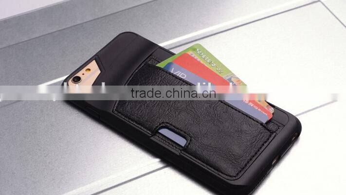 New Brand For Apple iphone 6 4.7 Card Holder Leather Back Cover Case