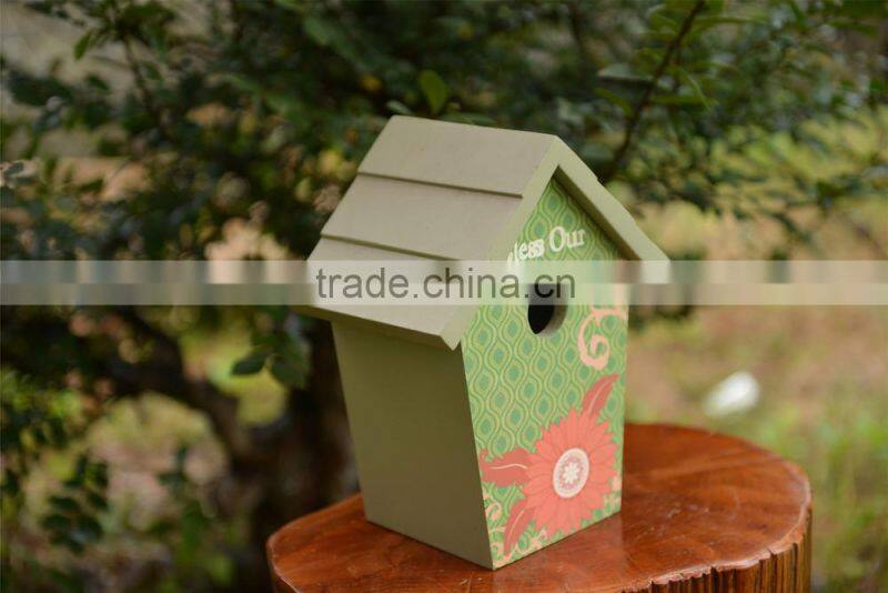 FSC certification outdoor wooden bird cage feeder