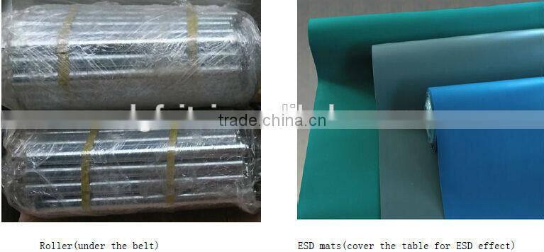 Assembly Line Working Tables Single Belt Conveyor Assembly Line with Flourescent Lamp