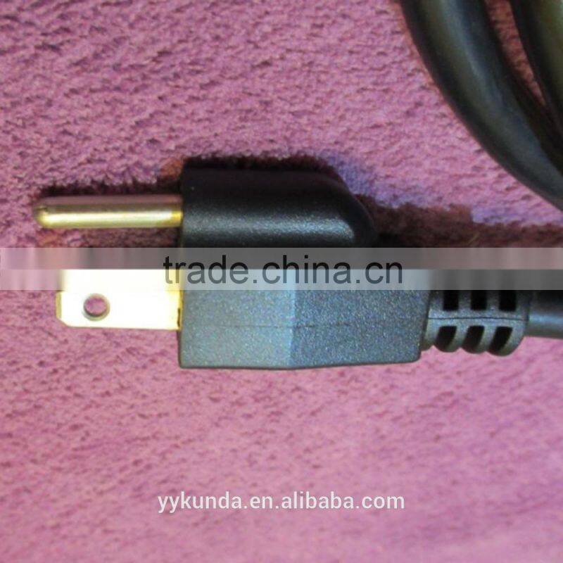 UL approval 125v 15A SJTW power cord with NEMA 5-15P plug