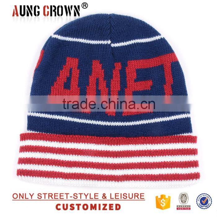 custom knit snow beanie/acrylic knit beanie/100 acrylic jacquard beanie
