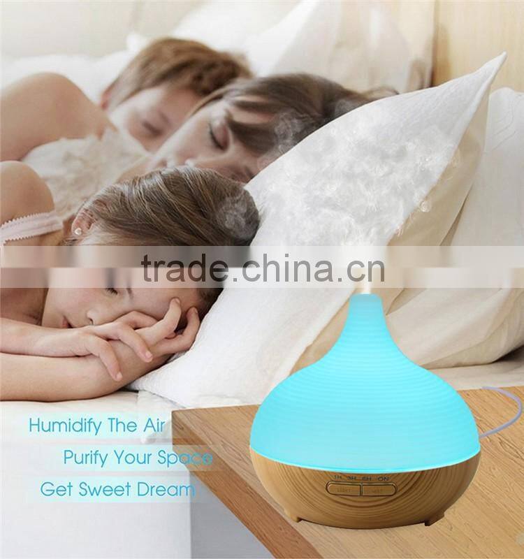 300ML hot sales Aroma Diffuser Ultrasonic Humidifier with color LED Changing essential oil diffuser