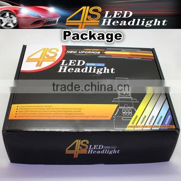 Eastar newest no fan design diy car led headlight 9009