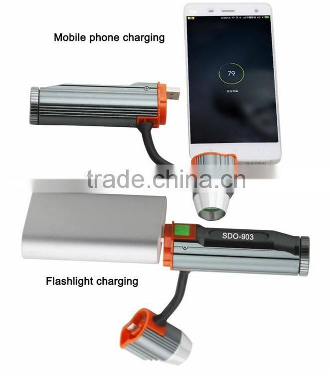 Waterproof camping torch USB rechargeable led flashlight with magnet