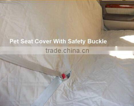 Deluxe Quilted and Padded Tan Car Back Seat With Two Flaps