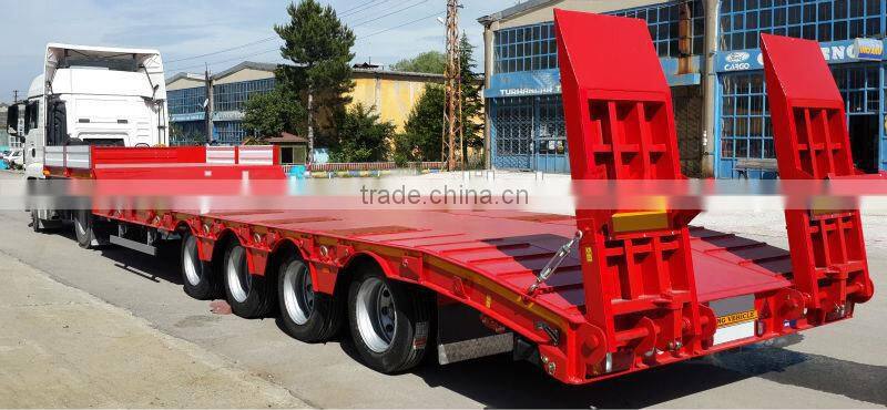tri-axles 70ton lowbed gooseneck low loader trailer