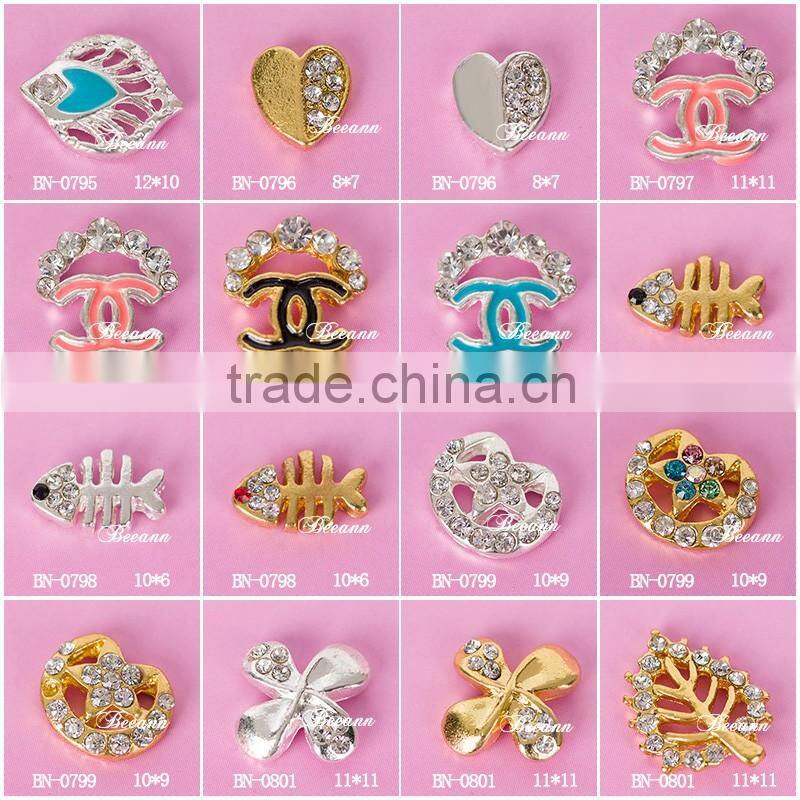 2016 Wholesale Fancy 3d Nail Art Designs, Multi Animal Colorful Metal Nail Art Charm Decoration