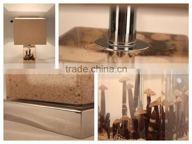 DIY Mushroom Resin Luxury Unique Table Lamps Modern Hotel Table Lamp